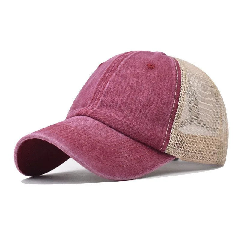 Mesh Hats for Men and Women Beach Worn Baseball Caps