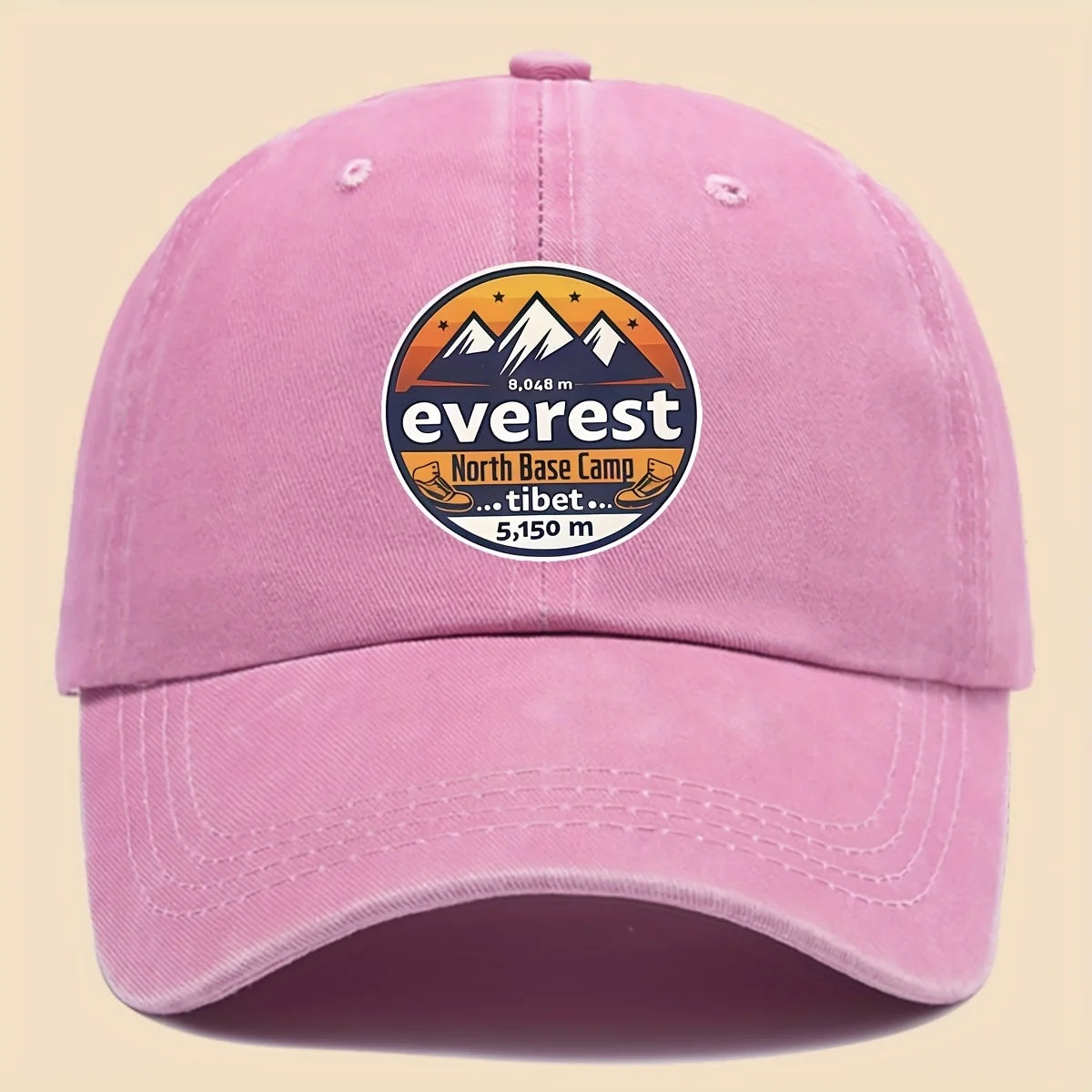 Baseball Cap Featuring "Everest North Base Camp 5, 150 Meters"