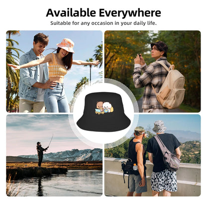 Panda Bear Couple Anime Cartoon Bucket Hat Bubu And Dudu