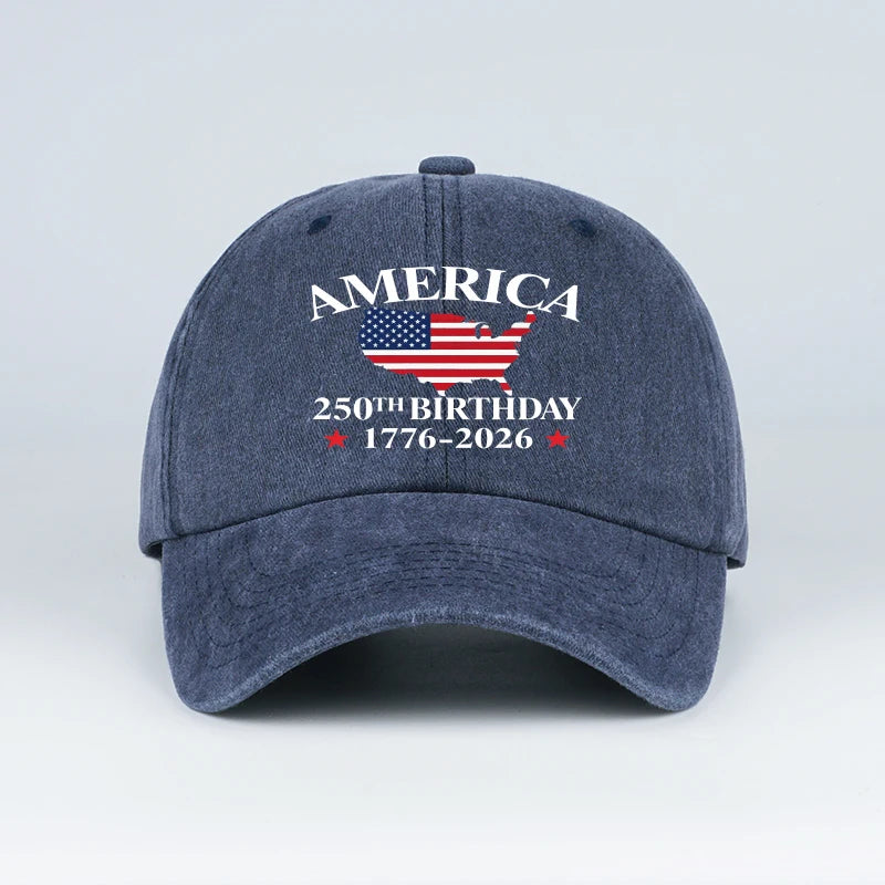 USA 250th Birthday Baseball Cap