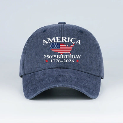 USA 250th Birthday Baseball Cap