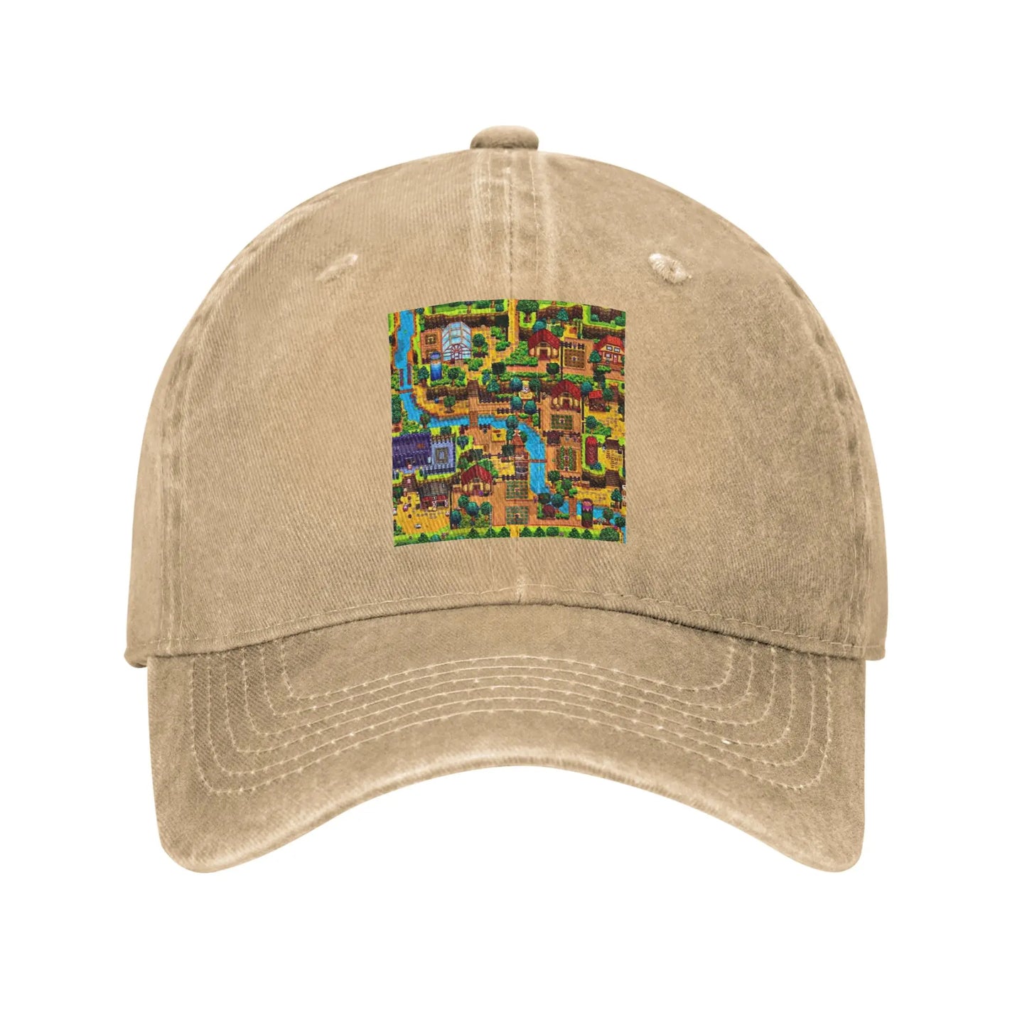 Stardew valley map Denim Cap Casual Baseball Caps
