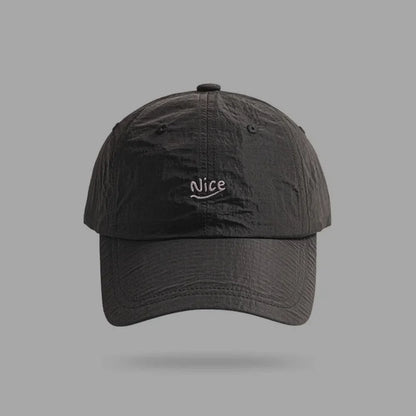 Fashion Plaid Thin Sun Cap Quick-drying Letter Embroidery Sports Running Cap Baseball Cap