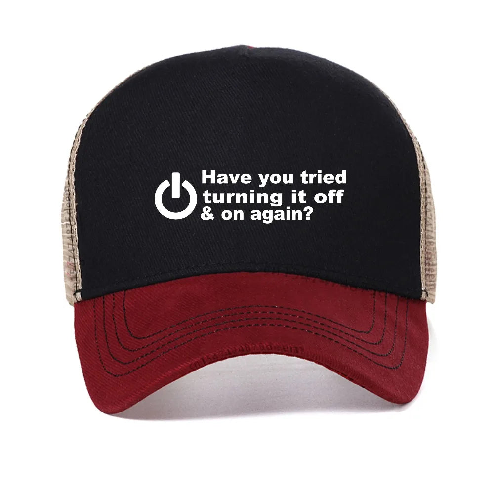 Nerds And Hackers Print Baseball Cap Summer Streets Personality Harajuku