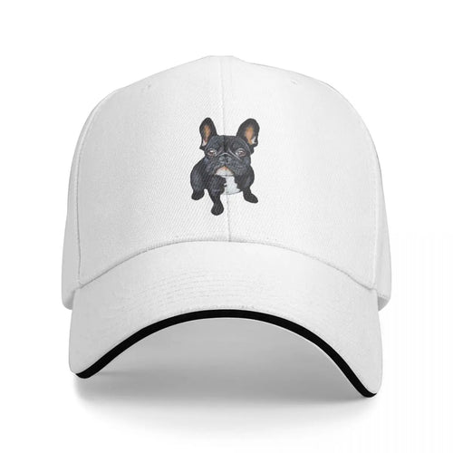 Cute French Bulldog Print Cotton Baseball Cap