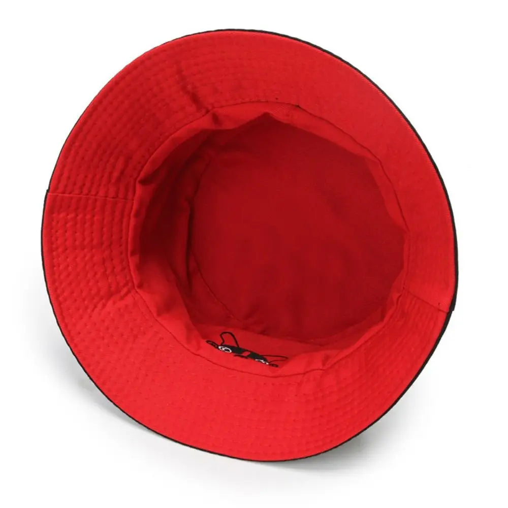 Casual Double-sided Wear Bucket Hat Foldable Japanese Style Outdoor Sun Caps Cute Dog