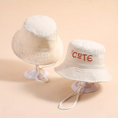 Summer Bucket Hat Embroidered Double-Layer Fabric