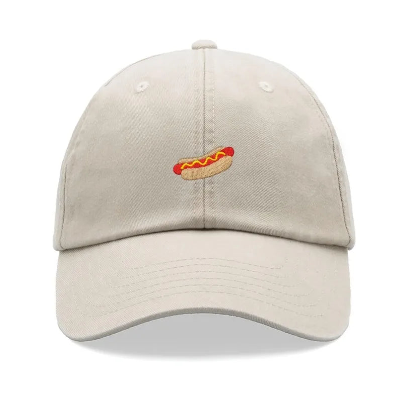 Hotdog Baseball Cap Vintage Washed Unisex Dad Hat