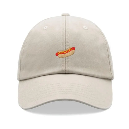 Hotdog Baseball Cap Vintage Washed Unisex Dad Hat