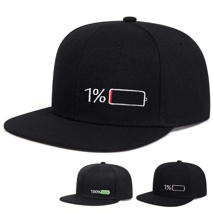 Unisex Battery Embroidery Hip-hop Hats Spring Autumn