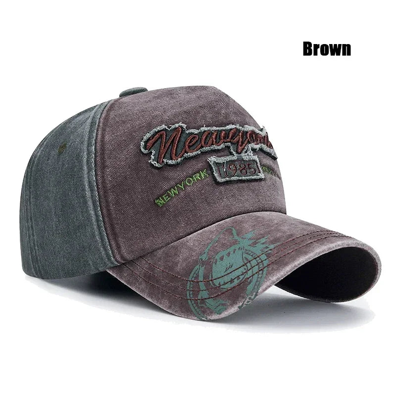 6 Colors New Unisex Washed Distressed Craft Patch Baseball Cap