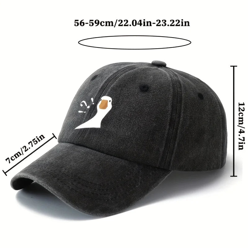 Cute Duck Pattern Printed Baseball Hat