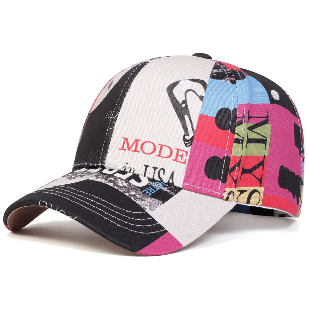 Unisex Cute Letter Graffiti Print Baseball Caps