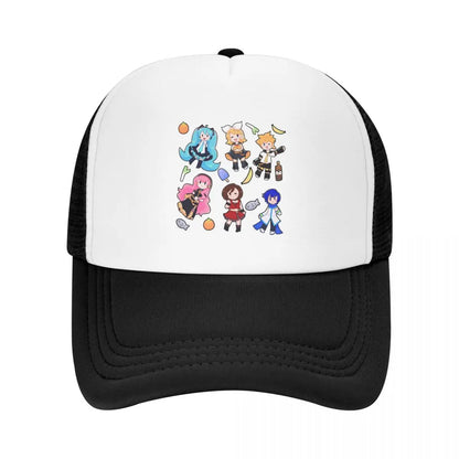 Vocaloid Chibi Chaos! Miku Cap Fashion Mesh Baseball Caps