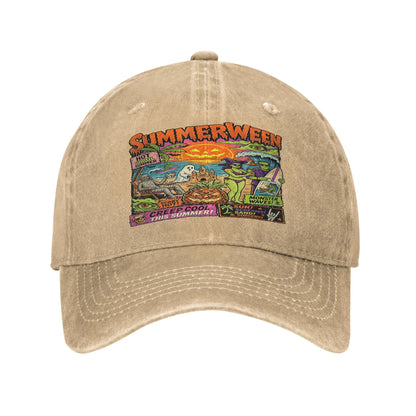 Ghoul Summer Monster Waves Creep Cap Baseball Cap