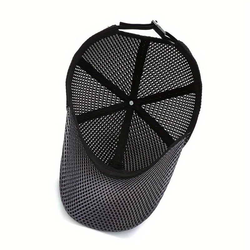 Men's Solid Color Mesh Breathable Baseball Cap