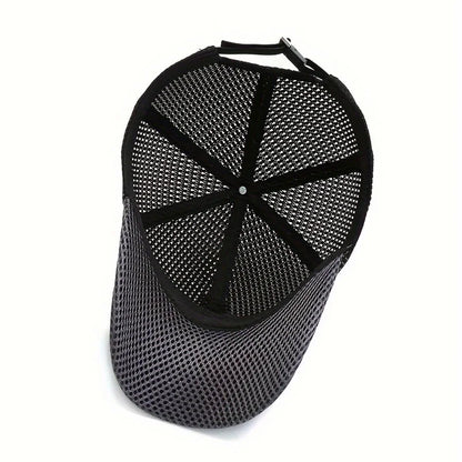 Men's Solid Color Mesh Breathable Baseball Cap