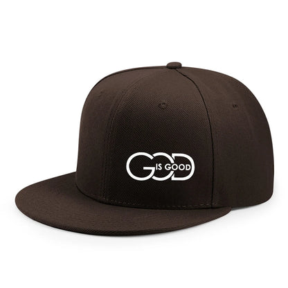 Unisex Adjustable Snapback Cap Street Flat Brim Hat Printed GOD IS GOOD