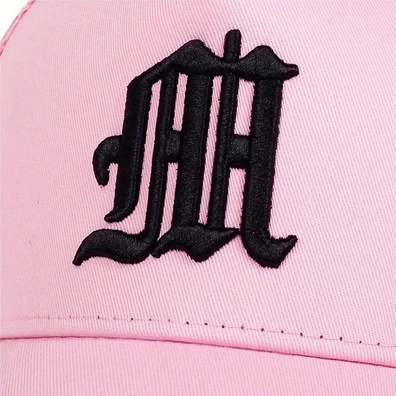 Unisex Personality M Letter Embroidery Baseball Caps