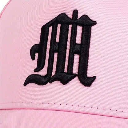 Unisex Personality M Letter Embroidery Baseball Caps