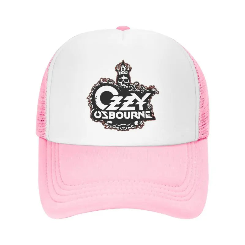 Custom Ozzy Osbourne Metal Hard Rock Print Mesh Baseball Cap