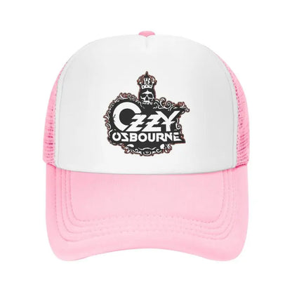 Custom Ozzy Osbourne Metal Hard Rock Print Mesh Baseball Cap