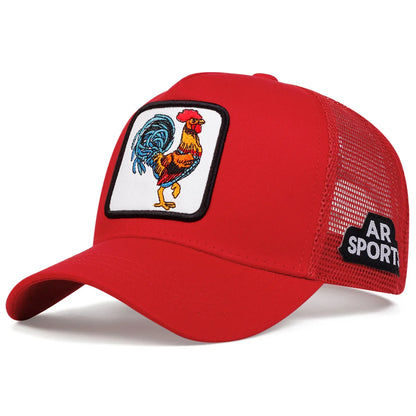 Fashion Trucker Caps With Embroidery Animals Patch Baseball Cap