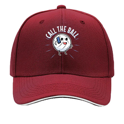 Call The Ball Volleyball Cartoon Black Sandwich Baseball Cap