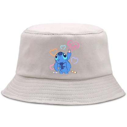 Lilo Stitch Parent-child Bucket Hat Summer Panama Bucket Cap Women Men