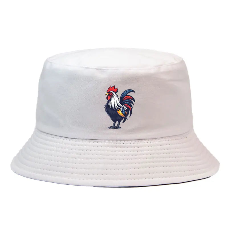 Rugby Coq Mascotte France Bob Chapeau Man Woman Reversible Bucket Hat