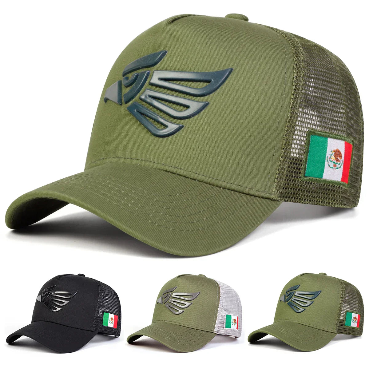 Unisex Mexican Eagle Label Baseball Net Cap