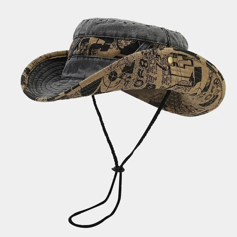 Four Seasons Cotton Letter Embroidery Pattern Bucket Hat