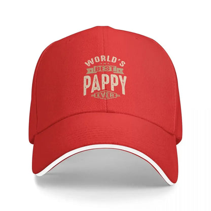 Mens Best Pappy Ever Funny Dad Grandpa Baseball Cap