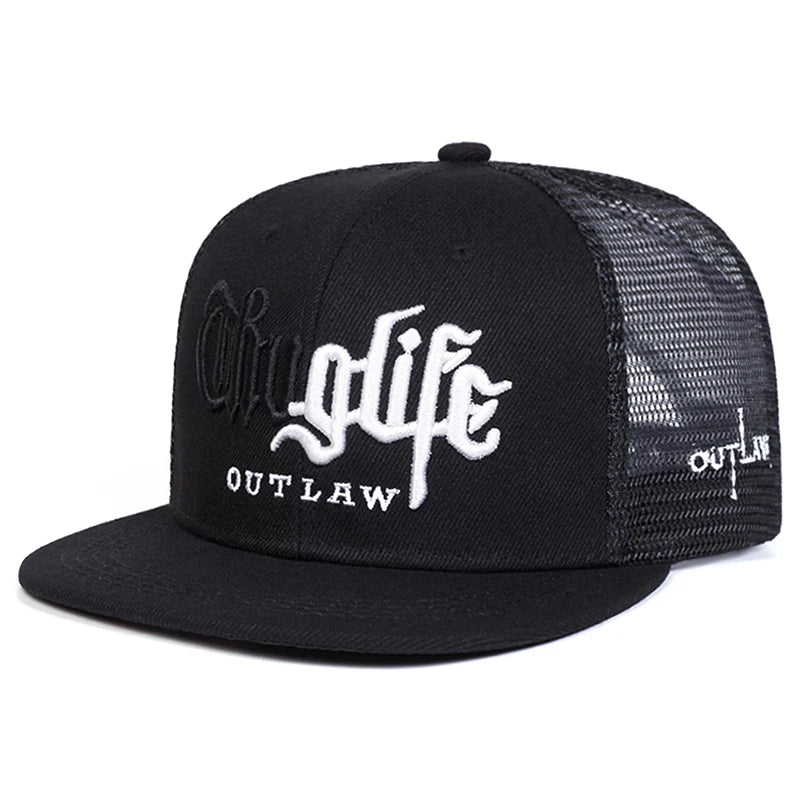 Personalized New Fashion Webhat Thug LIFE Embroidered Hip Hop Hat Snapback Hat