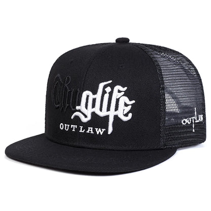 Personalized New Fashion Webhat Thug LIFE Embroidered Hip Hop Hat Snapback Hat