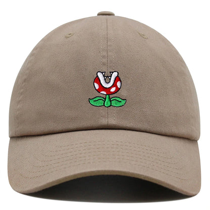 Piranha Plant Dad Hat Embroidered Cartoon Cute Mushroom Baseball Cap