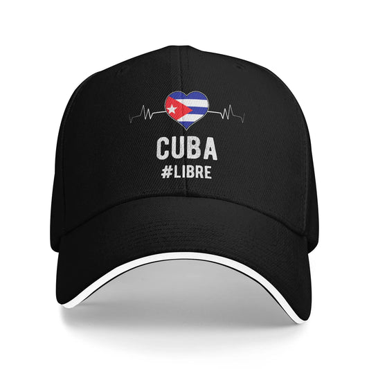 Cuba Libre Heart Flag Cuban National Heritage Baseball Cap