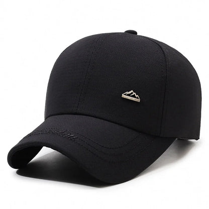New Black Baseball Caps For Men Women Sunhat Solid Letter Sunscreen Cap
