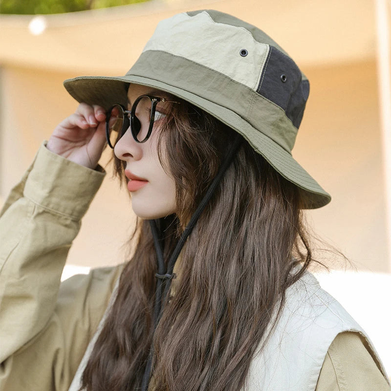 Summer Women Bucket Hat Fishing Outdoor Sunshade Wide Brim Fisherman Hats