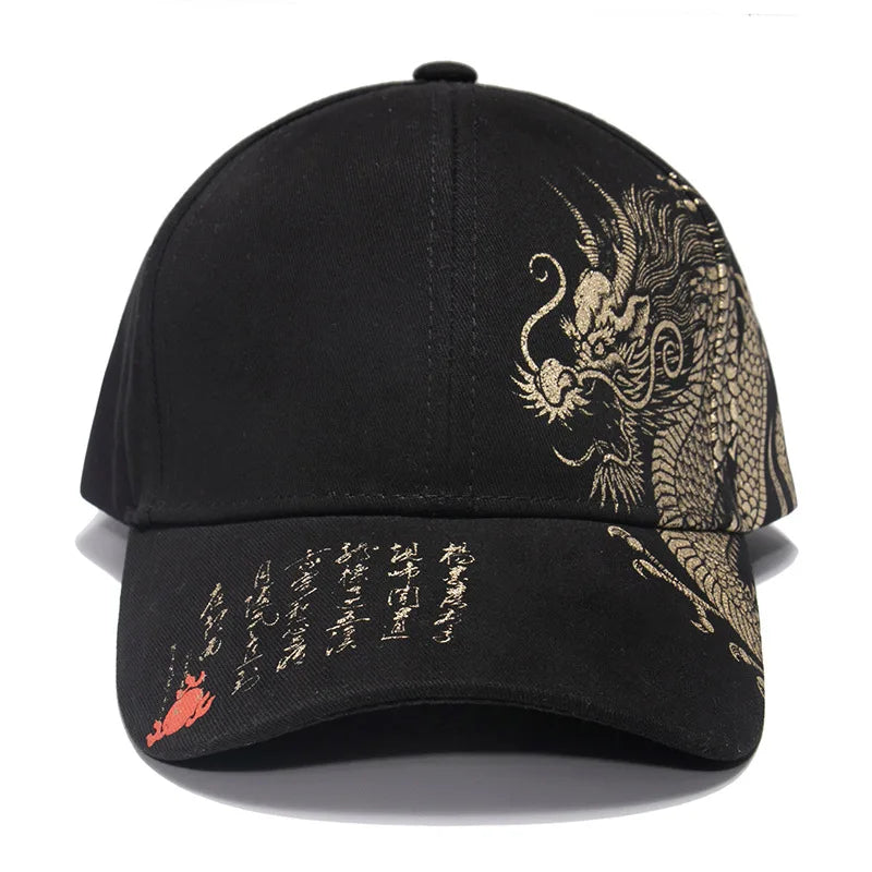 Printing Chinese Dragon Men's Baseball Caps