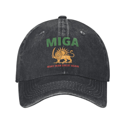Make Iran Great Again Red Logo Casual Baseball Cap For Men Women