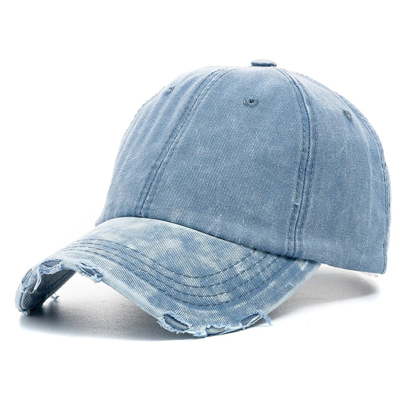 New Unisex Washed Cotton Cap High Quality Denim