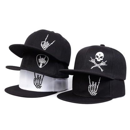 Unisex Skeleton Fingers Embroidery Hip-hop Hats Spring Autumn Outdoor