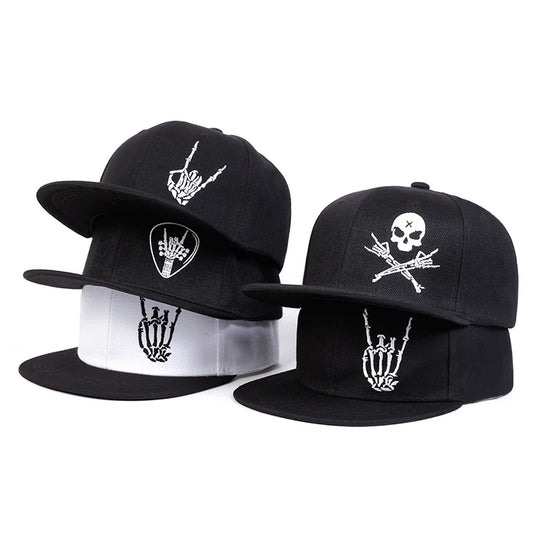 Unisex Skeleton Fingers Embroidery Hip-hop Hats Spring Autumn Outdoor
