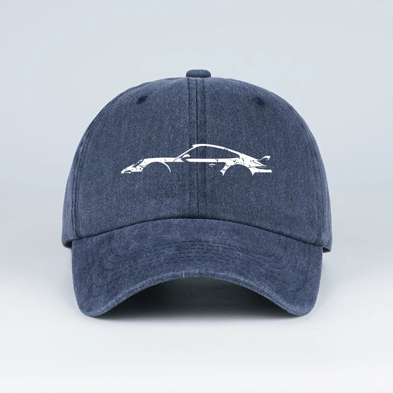 Classic Sports Car Silhouette Baseball Cap