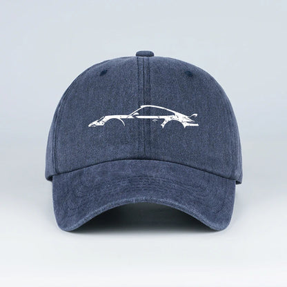 Classic Sports Car Silhouette Baseball Cap