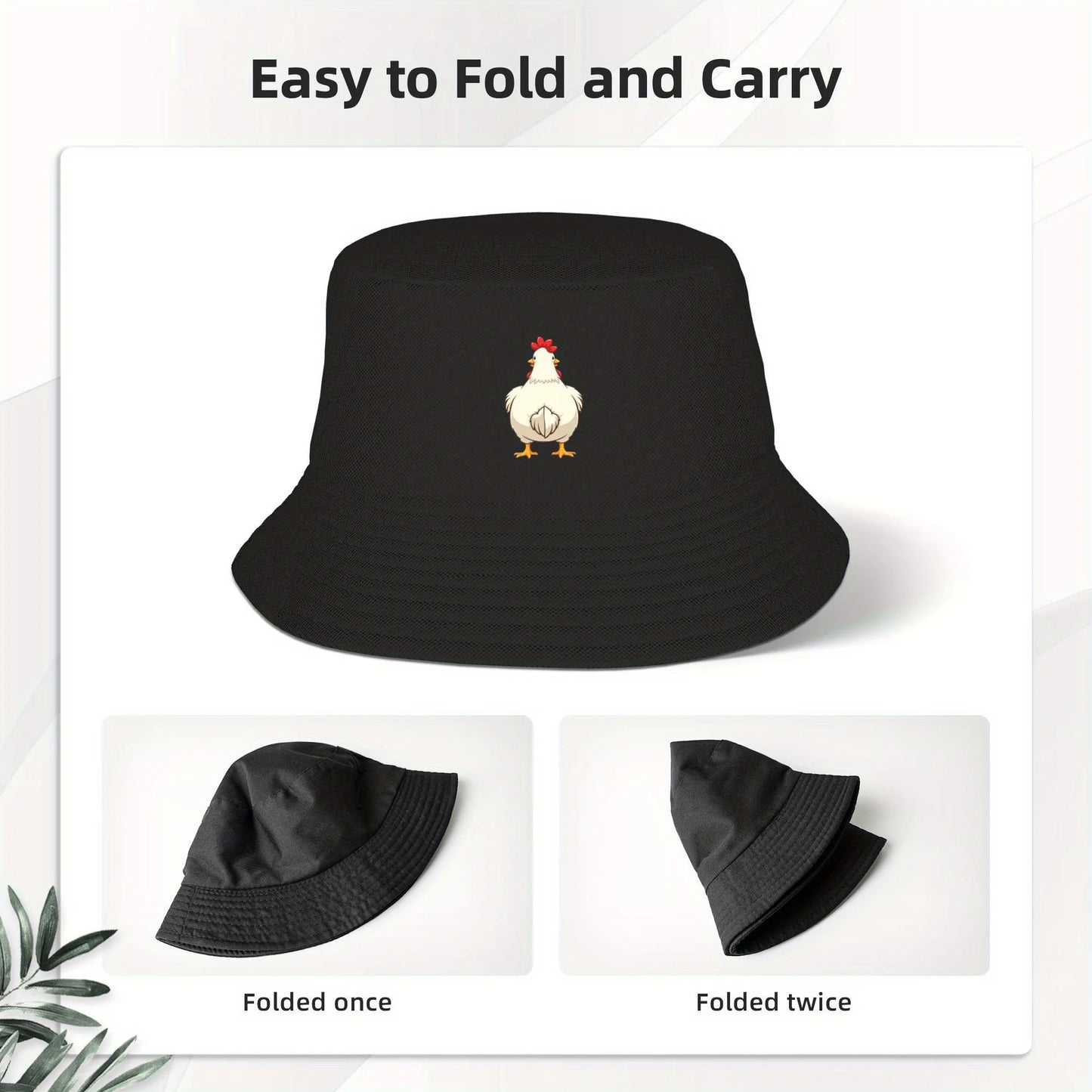 Rooster Print Fisherman Hat Is Comfortable And Versatile