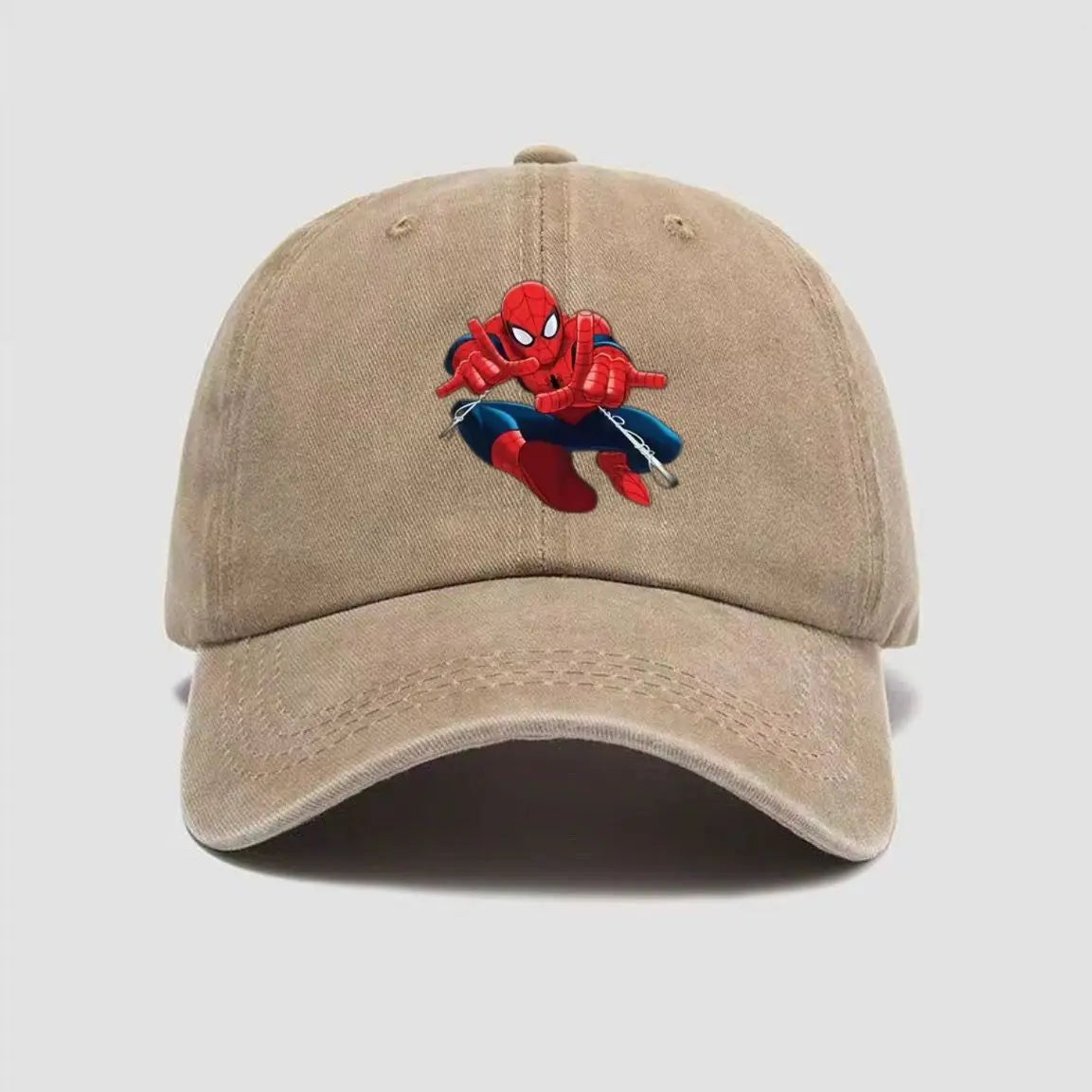 Marvel Summer Pure Cotton Vintage Children's Spider-Man Cartoon Embroidery Baseball Cap