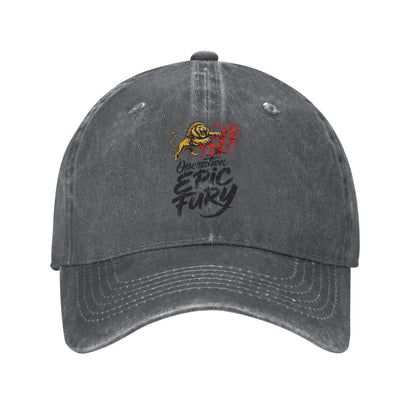 Operation Epic Fury 2026 Washed Baseball Cap