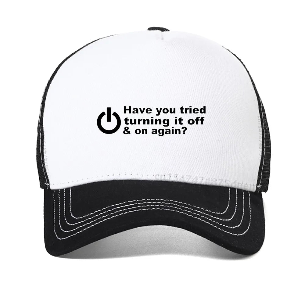 Nerds And Hackers Print Baseball Cap Summer Streets Personality Harajuku